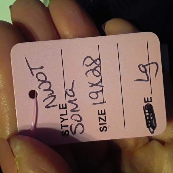 NWOT Soma Large Gorgeous Purple With Creamy Tan Lace Accents Lingerie Top - Picture 6 of 6